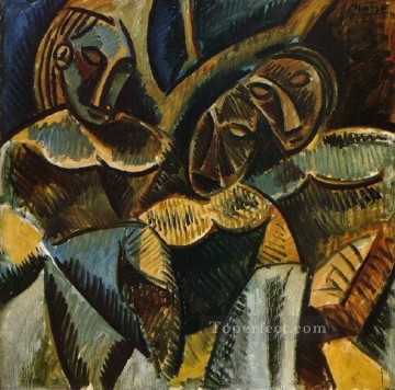 抽象的かつ装飾的 Painting - Trois femmes sous un arbre 1907 キュビスム